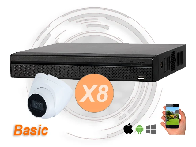 Kit x8 caméras de surveillance hdcvi