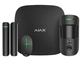 Kit Alarme Vidéo AJAX StarterKit Cam Noir | Hub 2 & MotionCam | Levée de Doute Visuelle | Grade 2 - Vue principale