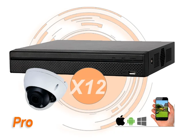Kit Caméras Surveillance pro 4MP HD IP, Vision Nocturne 30m