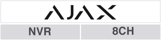 Ajax NVR 8 canaux IP, noir, résolution 