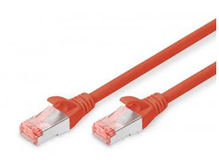 câble rouge patch, cat6, s-ftp