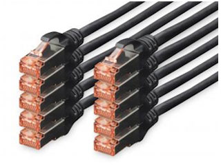 câble patch, cat6, s-ftp, 2 métres pack x 10
