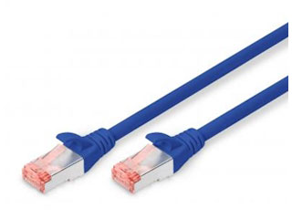 câble patch, cat6, s-ftp, 7 métres bleu