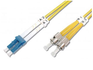 câble patch, fibre optique, single mode jaune